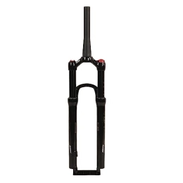 Alomejor Mountain Bike Fork 29 Inch Aluminum Alloy Mountain Bike Suspension Front Fork with Travel Damping Locking Control, Black Spinal Tube