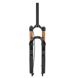 Socobeta Mountain Bike Fork 29in Black Aluminum Alloy Mountain Bike Front Shock Absorbing Fork with Remote Lockout, Mountain Road Bicycle Accessories