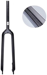 MGE Spares 3K Full Carbon Fiber Bike Suspension Forks MTB 1-1 / 8'' 28.6mm Straight Tube Hard Fork Cycling Disc Brake Travel 100mm 430g (Color : A, Size : 27.5inch)