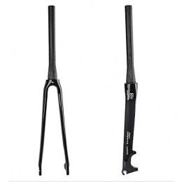 FHGH Spares 700C Bicycle Front Fork, Carbon Fiber / Spinal Tube / Disc Brake / Hard Fork / Maximum Tire Width 700C*35C / Standpipe 28.6 * 39.8 * 300mm / Opening 100mm