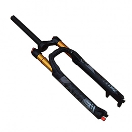 aiNPCde Mountain Bike Fork aiNPCde 26 / 27.5 / 29 Air MTB Front Fork, Bike Suspension Fork with Rebound Adjust Manual Lockout Travel 120mm 1-1 / 8'' Straight Tube QR 9mm (Color : Black+gold, Size : 29inch)