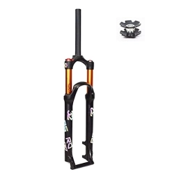 aiNPCde Mountain Bike Fork aiNPCde 26 / 27.5 / 29 Inch MTB Bike Forks, Pneumatic Front Fork Travel 120mm Bicycle Forks Suspension QR 9mm Disc Brake Mountain Bike Accessories (Shape : Straight-ML, Size : 26inch)