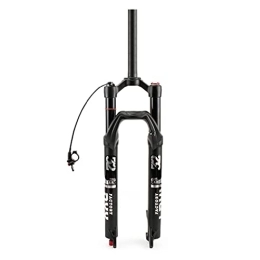 aiNPCde Mountain Bike Fork aiNPCde Bike Suspension Fork 27.5 / 29 inch, Straight Tube 28.6mm QR 9mm, Manually / Remote Lock Adjustable Damping Front Forks for Mountain Bicycle (Color : Black A Remote, Size : 29inch)