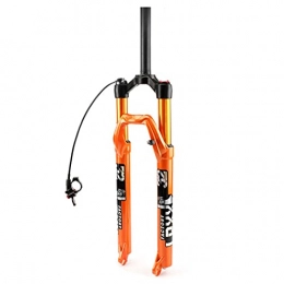 aiNPCde Spares aiNPCde Bike Suspension Fork 27.5 / 29 inch, Straight Tube 28.6mm QR 9mm, Manually / Remote Lock Adjustable Damping Front Forks for Mountain Bicycle (Color : Orange Remote, Size : 27.5 inch)