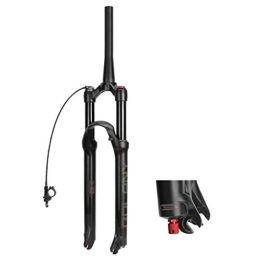 aiNPCde Spares aiNPCde Mountain Bike Front Fork 26 / 27.5 / 29 Inch 1-1 / 8", Alloy Air Quick Release Damping Adjustment MTB Bicycle Suspension Fork (Color : Tapered-remote lockout, Size : 27.5 inch)