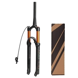 aiNPCde Mountain Bike Fork aiNPCde Mountain Bike Magnesium Alloy MTB Front Fork 26 27.5 29 Inch, Damping Adjustment 120mm Travel Shock Absorber Air Fork FKA004 (Color : Tapered remote lockout, Size : 27.5 inch)