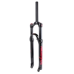 aiNPCde Mountain Bike Fork aiNPCde Mountain Bike Suspension Fork, 26 / 27.5 / 29 Inch Magnesium Alloy MTB Air Fork 1-1 / 8" Disc Brake - About: 1720g (Color : Red, Size : 27.5 inch)