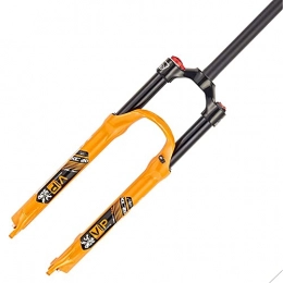 QIANGU Mountain Bike Fork Air Mountain Bicycle Suspension Forks 26 27.5 29 inch Ultralight Aluminum Alloy Front Fork Straight Tube 1-1 / 8" Travel 100mm QR 9 mm Disc Brake MTB Bike Front Fork ( Color : Orange , Size : 29 inch )