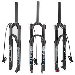 CEmeLi Spares Air Suspension Fork 26 / 27.5 / 29 Travel 120mm, Rebound Adjust 1-1 / 8 Straight / Tapered Tube QR 9mm Ultralight Disc Brake Mountain Bike Front Forks Compatible 1.5-2.45" Tires (Straight remote Lock)