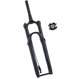 Dunki Spares Air Suspension Forks Thru Axle 15x110 Mm Bike Front Fork 26 / 27.5 / 29 Inch 1-1 / 2" Tapered Tube Mountain Bike Front Fork 100mm Travel With Damping (Color : Black, Size : 26inch) (Black 27.5inch)