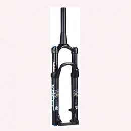 AISHANG Spares AISHANG MTB Bicycle Suspension Fork Air Fork, 26 / 27.5 / 29 In Mountain Bike Front Fork with Rebound Adjustment Tapered Steerer Double Shoulder Control, Gas Shock Absorber Aluminum Alloy, Black-26in