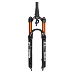 Amberzcy Mountain Bike Fork Amberzcy Suspension Fork, MTB Double Air Fork For 26inch 27.5inch 29inch Stroke 100 Mm Diameter 28.6 Mm (Design : B, Size : 27.5inch)