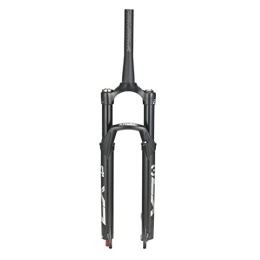 Asiacreate Mountain Bike Fork Asiacreate 26 / 27.5 / 29-inch Bike Air Suspension Fork Straight / Tapered Tube QR / Thru Axle 100mm With Damping Air Fork 100mm Travel Manual Lockout MTB Front Fork (Color : 26''1-1 / 2, Size : QR)