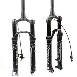 Asiacreate Mountain Bike Fork Asiacreate 26 / 27.5 / 29 Inch MTB Fork Mountain Bike Suspension Fork 1-1 / 2" Tapered Tube Rebound Adjust Travel 100mm Air Mountain Bike Suspension Fork (Color : Wire control, Size : 29inch)