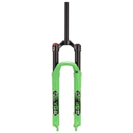 Asiacreate Mountain Bike Fork Asiacreate 26 27.5 29 Inch MTB Suspension Fork 28.6mm Straight Mountain Bike Fork QR 9mm Air Front Fork 1-1 / 8 Travel 100mm Bicycle Forks Manual Lockout (Color : Green, Size : 26'')