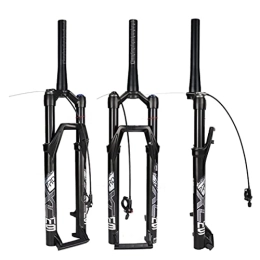 Asiacreate Mountain Bike Fork Asiacreate 27.5 / 29 Inch Mountain Bike Air Suspension Fork 1-1 / 2" Tapered Tube QR 9MM Disc Brake Fork 100mm Travel Manual / Remote Lockout Bicycle Forks (Color : RL, Size : 27.5inch)