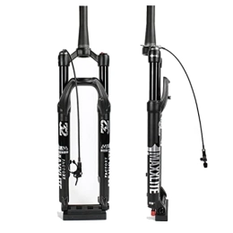 Asiacreate Spares Asiacreate 27.5 / 29-inch Suspension Fork Manual / Remote Lockout Thru Axle 15 * 110 Mm MTB Air Fork 100mm Travel Tapered Steerer Mountain Bike Front Forks (Color : RL, Size : 29in)