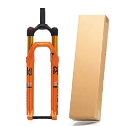 Asiacreate Spares Asiacreate 27.5 / 29in MTB Suspension Fork 1-1 / 8" Thru Axle 15 Mm Bicycle Fork Rebound Adjustment HL 120mm Travel Disc Brake Air Front Fork (Color : Orange, Size : 27.5in)