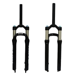 Asiacreate Spares Asiacreate 27.5-inch Bike Air Suspension Fork 1-1 / 8 Straight Tube QR 100mm Manual Lockout Bicycle Air Forks 100mm Travel Disc Brake MTB Front Fork (Color : Black, Size : 27.5inch)