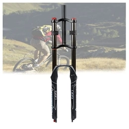 Asiacreate Spares Asiacreate Downhill Mountain Bike Fork 26 / 27.5 / 29" 1-1 / 8" Straight Tube Double Shoulder Air Suspension Fork QR 9mm Travel 130mm MTB AM Front Forks (Color : Black, Size : 26inch)