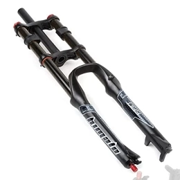 Asiacreate Mountain Bike Fork Asiacreate MTB Air Suspension Fork 26 / 27.5 / 29 Inch Double Shoulder Control DH Bicycle Forks 1 1 / 8 Straight Tube QR 9mm Travel 130mm Manual Lockout Mountain Bike Forks (Color : Black, Size : 26inch)