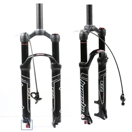 Asiacreate Mountain Bike Fork Asiacreate MTB Fork Mountain Bike Suspension Fork 26 / 27.5 / 29 Inch Magnesium Alloy Air Mountain Bike Suspension Fork 1-1 / 8" Straight Tube Fit MTB Bicycle (Color : Wire control, Size : 27.5inch)