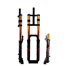 Asiacreate Mountain Bike Fork Asiacreate MTB Suspension Fork 27.5 / 29 Inch Rebound Adjustment 1-1 / 8 Thru Axle 15mm Mountain Bike Air Fork Travel 140mm Double Shoulder Straight Front Fork DH / AM (Color : Red, Size : 29'')