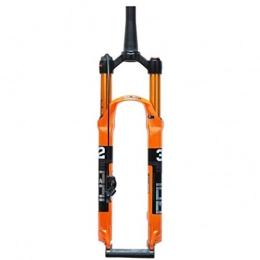 Auoiuoy Mountain Bike Fork Auoiuoy MTB bicycle fork 26 27.5 29 inch air shock absorber bicycle suspension fork straight / cone tube shoulder / remote control disc brake travel 100mm QR 9mm, taper pipe control-26inch