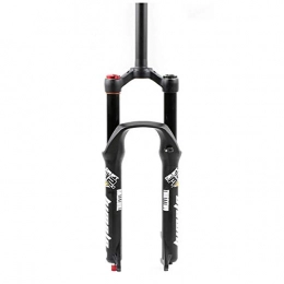 BESTSL Mountain Bike Fork BESTSL Mountain Bicycle Suspension Forks, Mountain Bike Air Front Fork Aluminum Alloy MTB Air Fork Suspension with Damping Adjustment 9mmQR, 27.5"-Straight-Manual