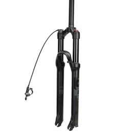 Bewinch Spares Bewinch Mountain Bicycle Suspension Forks, 26 / 27.5 / 29 Inch MTB Bike Front Fork with Damping Adjust Air Pressure, Straight Tube (Cone Tube), Remote Lockout 100Mm Travel 28.6Mm, Straight pipe, 27.5in