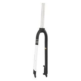 BROLEO Spares Bicycle Fork, Aluminium Alloy Practical Bike Front Fork Lightweight Easy To Install for Mountain Bike (Black White)