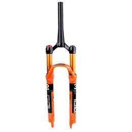 SEESEE.U Spares Bicycle Fork Magnesium Alloy Bicycle Fork Suspension 26 / 27.5 / 29 Inches Mountain Bike Fork, Mtb Bicycle Suspension Fork Air Suspension Fork, Rebound Adjust Suspension Travel: 100 Mm, Straight Manual, 2