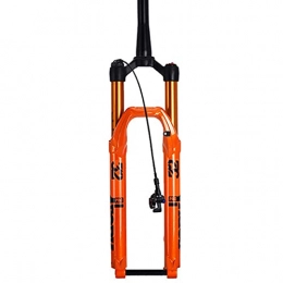 lifebea Mountain Bike Fork Bicycle Fork Mountain Bike Cone Tube Front Fork Damping Rebound 27.5 29 Inch Air Pressure 100 * 15mm Barrel Shaft (Color : Orange, Size : 29inch)