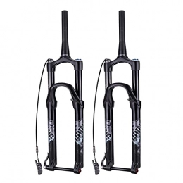 lifebea Spares Bicycle Fork Mountain Bike Front Fork 26 / 27.5 Cone Pipeline Control Barrel Shaft Damping Magnesium Alloy Air Fork Lockable Front Fork