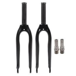 Bicycle Front Fork, Carbon Fiber Folding Bike Fork High Strength Mountain Front Fork with Screws for 20in V Brake C Brake(gloosy)