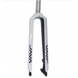 CDSL Mountain Bike Fork Bicycle Front Fork Mountain Bike Front Fork Carbon Fiber Hard Fork 26 / 27.5 Inch Bicycle Carbon Fork Disc Brake Cone Tube (Color : White)