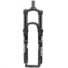 Bktmen Mountain Bike Fork Bicycle Front Fork Travel 120mm Straight Pipe 1-1 / 8 Inches Shock Absorber Mountain Bike Suspension Forks Double Chamber (Color : Black, Size : 27.5 inches)