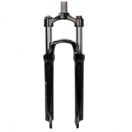 Bicycle MTB Fork 26",Straight Steerer,Double Shoulder Control,Aluminum Alloy,with Rebound Adjustment,Disc Brakes,Travel 100mm,for Mountain Bike Road Black White
