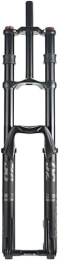 QIANMEI Mountain Bike Fork bicycle shock absorber fork 26 27.5 29 Inch Mountain Bike Double Shoulder Shocks Forks Disc Brake Front Fork 1-1 / 8 Thru Axle 15mm Travel 160mm With Damping, Downhill Suspension Fork ( Color : Schwarz ,