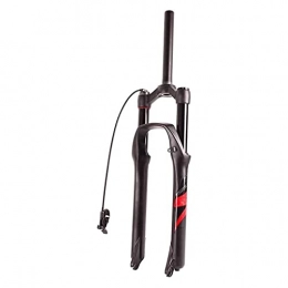 CWYP-MS Mountain Bike Fork Bicycle Suspension Air Fork Forks 26" / 27.5" / 29" MTB Bike Front Fork Remote Control Travel 130mm QR 1-1 / 8" Disc Brake Steerer (Color : Black frame+red label, Size : 27.5inch)