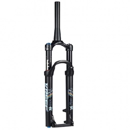 Auoiuoy Spares Bicycle Suspension Fork, 26 1-1 / 8 '' Lightweight MTB Bicycle Mountain Magnesium Alloy Gas Fork Shoulder Remote Control Control 100mm, Black-27.5inch