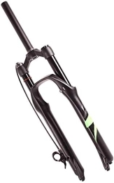 MGE Mountain Bike Fork Bicycle Suspension Forks, Aluminum Alloy Wire-controlled Air Fork, 26inch MTB Straight Tube Fork (Color : Green, Size : 27.5inch)