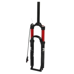 Aoutecen Spares Bike Air Suspension Fork, Safe Red 27.5in Aluminum Alloy Mg Alloy Mountain Bike Suspension Fork for Hiking
