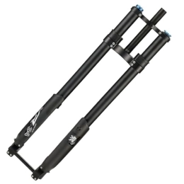 FukkeR Mountain Bike Fork Bike Cycling Air Inverted Front Fork 26 27.5 29 Inch Universal 1 1 / 8 Inch Straight Mountain Bikes Suspension Forks 160mm Travel 15 * 110mm Axle Damping
