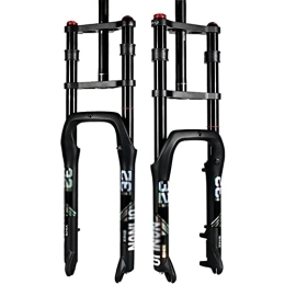  Mountain Bike Fork Bike Fat Fork 4.0 Tire for Mountain 26 / 20 inch Bike Air Double Shoulder Snow Beach Shock Absorber Bicycle Front Fork, 20inch