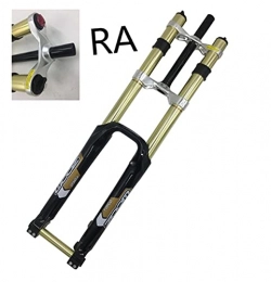 CPXUP2 Spares bike forks MTB Air Fork 680DH Downhill MTB Mountain Bike Fork Suspension Damping Bicycle Fork Black White Gold Golden (Color : Black 680DH RA)