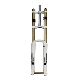CPXUP2 Spares bike forks MTB Air Fork 680DH Downhill MTB Mountain Bike Fork Suspension Damping Bicycle Fork Black White Gold Golden (Color : White 680DH)