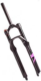 LLDKA Spares Bike Suspension Fork 1-1 / 8"(28.6mm) Light Weight Alloy MTB Forks Air Damper - Travel 140mm Absorber, Pink, 26 inches