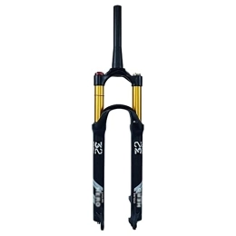 TISORT Mountain Bike Fork Bike Suspension Fork 26 / 27.5 / 29 Inch Air Mountain Fork Suspension MTB Gas Fork 120mm Travel Straight / Tapered Tube Bicycle Front Fork (Color : Tapered manual, Size : 29")