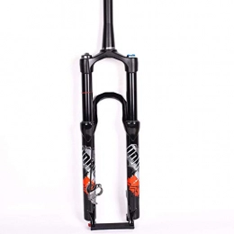 TYXTYX Mountain Bike Fork Bike Suspension Fork 26" 27.5" MTB Bicycle Gas Fork Straight Pipe Cone Remote Shoulder Control Damping Adjustment Disc Brake Travel 100mm 1-1 / 8